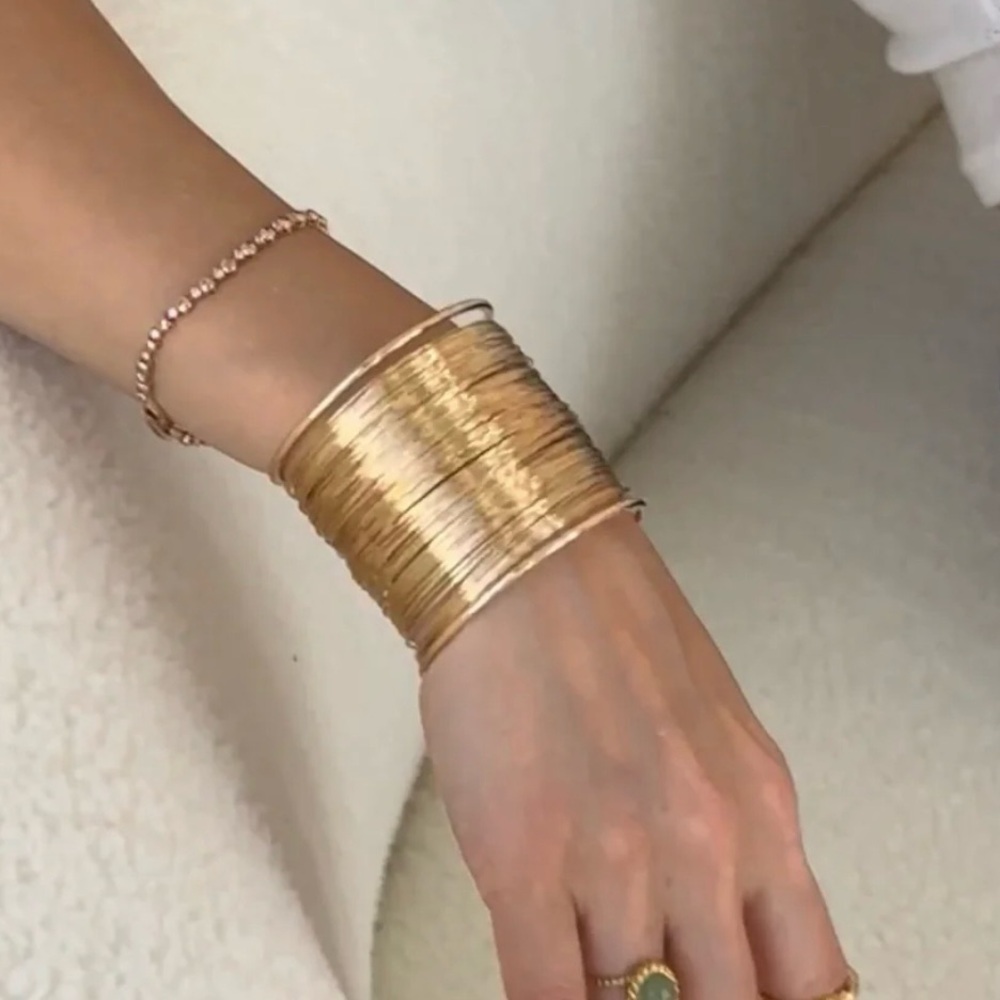 Wide Copper Multi Wire Cuff Bracelet - image 7